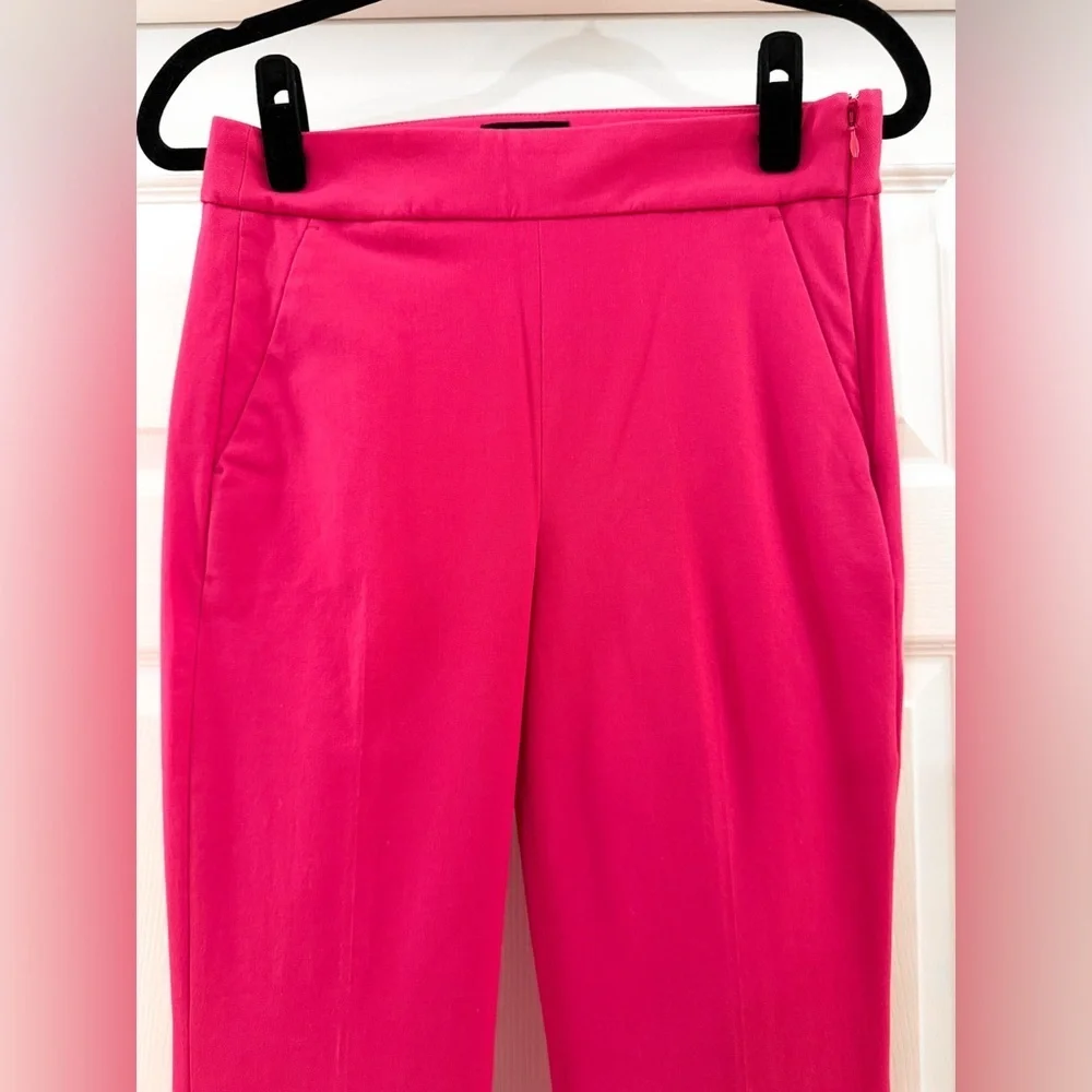 NWT J. Crew Remi Pant Bi-Stretch Cotton Straight leg Pink Business Casual sz 4